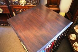 Antique Mahogany 2 Tier Revolving Bookcase 