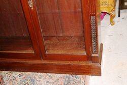 Antique Mahogany 3 Long Door Bookcase 