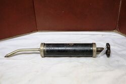 Antique Metal and Brass Screw Tap Handle Grease Gun