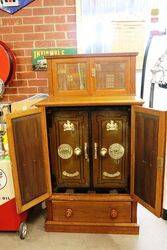 Antique Phillips Double Door Cabinet Safe 