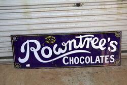 Antique Rowntreeand39s Chocolates Enamel Advertising Sign 
