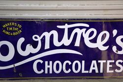 Antique Rowntreeand39s Chocolates Enamel Advertising Sign 