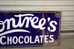 Antique Rowntreeand39s Chocolates Enamel Advertising Sign 