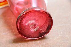 Antique Ruby Glass Mary Gregory Jug 