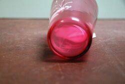 Antique Ruby Glass Mary Gregory Tumbler 