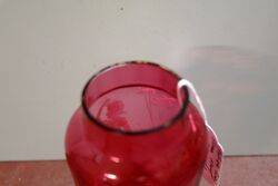 Antique Ruby Glass Mary Gregory Vase 