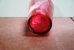 Antique Ruby Glass Mary Gregory Vase 