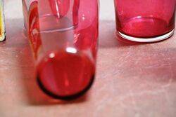 Antique Ruby Glass Set of 4 Tumblers 
