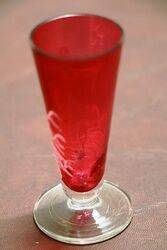 Antique Ruby Glass Small Mary Gregory Vase