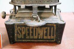 Antique SPEEDWELL Single Burner Paraffin Portable Stove  