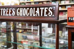 Antique Shop Counter Display Cabinet Advertising Rowntreeand39s Chocolates 