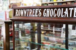 Antique Shop Counter Display Cabinet Advertising Rowntreeand39s Chocolates 