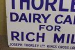 Antique Thorley Rich Milk Farming Enamel Sign