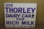 Antique Thorley Rich Milk Farming Enamel Sign.