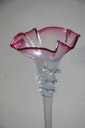 Antique Victorian Single Trumpet Glass Epergne 