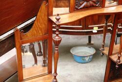 Antique Walnut Overmantel Mirror  