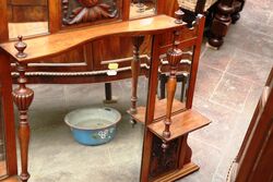 Antique Walnut Overmantel Mirror  