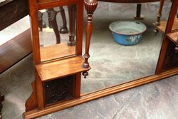 Antique Walnut Overmantel Mirror  