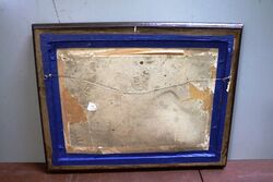 Antique Zebra Paste Grate Polish Framed Pictorial Box Lid 