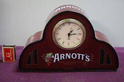 Arnotts Biscuit Clock Tin 
