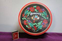 Arnotts Biscuit Tin, Vintage 4 Parrots.