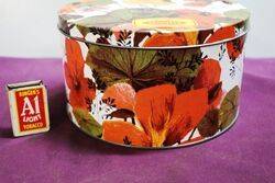 Arnotts Biscuit Tin , C1973 Poppies or Tahitian.