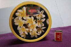 Arnotts Biscuit Tin , Frangipani C1984 Arnotts Biscuit Tin , Frangipani C1984