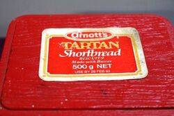 Arnotts Biscuit Tin  Red Fraser Tartan