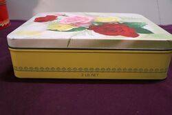 Arnotts Biscuit Tin  Red Yellow and Pink Roses