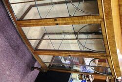 Art Deco 3 Door Walnut Display Cabinet 