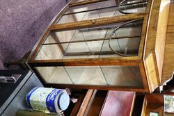 Art Deco 3 Door Walnut Display Cabinet 