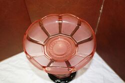 Art Deco 3 Piece Schweig Muller + Co frosted pink glass +39Cherubs+39 Centr