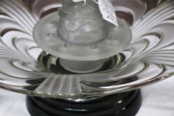 Art Deco 3 Piece clear and frosted glass Libochovice +39Peguin+39 Float Bowl