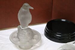 Art Deco 3 Piece clear and frosted glass Libochovice +39Peguin+39 Float Bowl