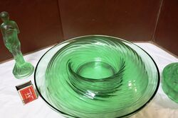Art Deco 4 Piece Schweig Mller + Co Glass Float Bowl 