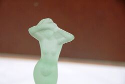 Art Deco Bagley Green Glass Figure of  Andromeda  