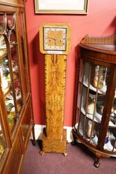 Art Deco Burr Walnut Westminster Chime Grand Mother Clock. #