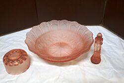 Art Deco Frosted Pink 3piece 