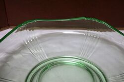 Art Deco Green Glass Flying Fish Bowl Only 