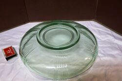 Art Deco Green Glass Flying Fish Bowl Only 