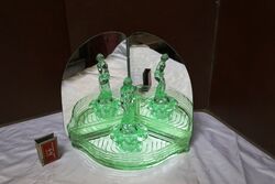 Art Deco Muller and co September Morn Mirror Back Float Bowl 