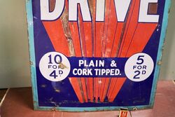 Art Deco Park Drive Cigarettes Enamel Advertising Sign