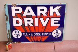 Art Deco Park Drive Double Sided Cigarette Sign 