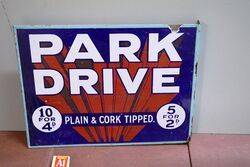 Art Deco Park Drive Double Sided Cigarette Sign 