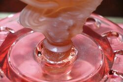 Art Deco Pink Glass Fish Float Bowl Figure