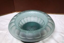 Art Deco Turquoise  Uranium 3 Piece Float Bowl 