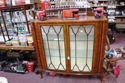 Art Deco Walnut 2 door Display Cabinet, Circa 1930. #