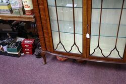 Art Deco Walnut 2 door Display Cabinet Circa 1930 