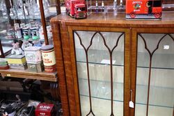 Art Deco Walnut 2 door Display Cabinet Circa 1930 