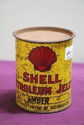 Australian Shell 1 Lb Petroleum Jelly Amber Grease Tin 